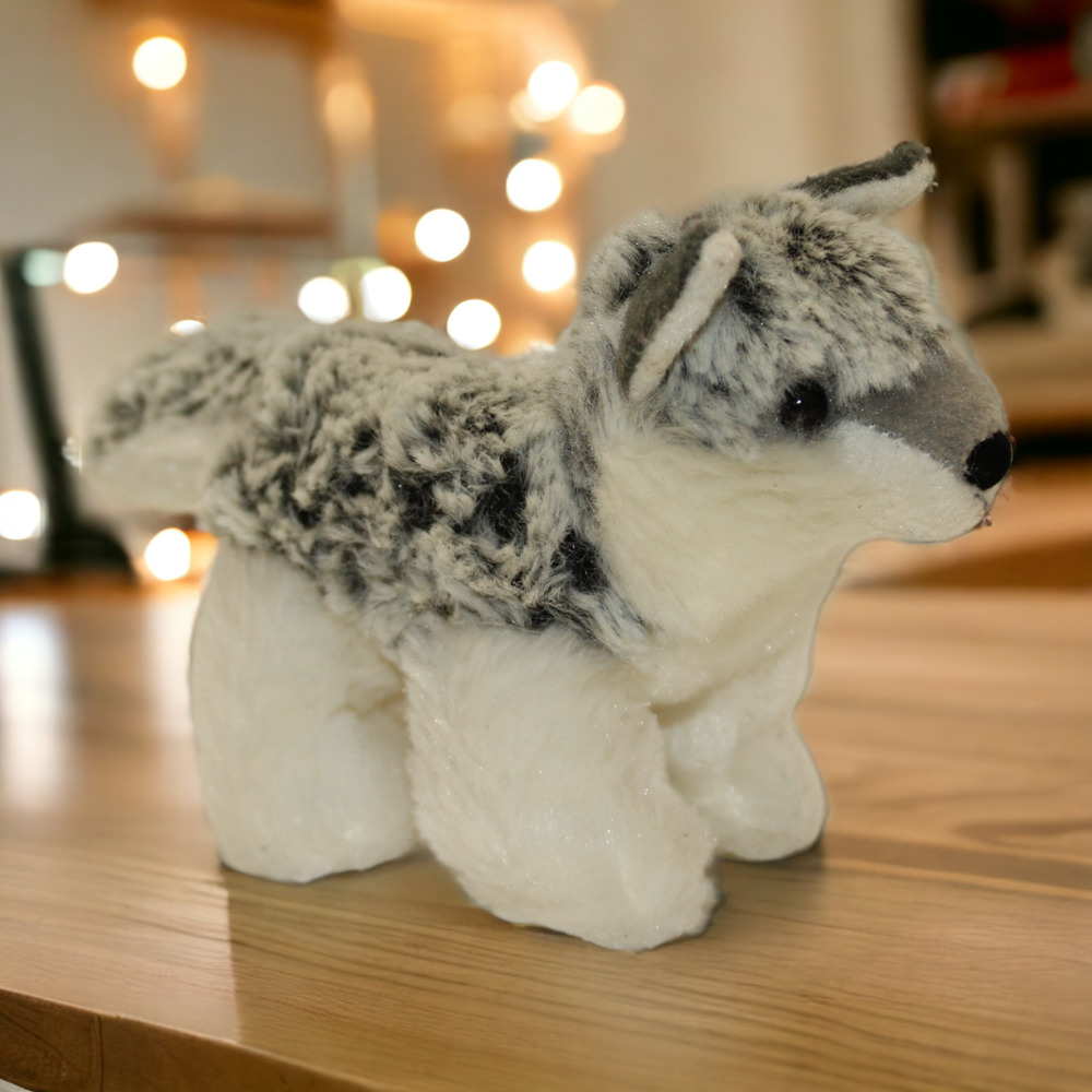 St. Nicholas Square by Kohls Husky Dog Gray White Plush Stuffed Animal Toy 2013
